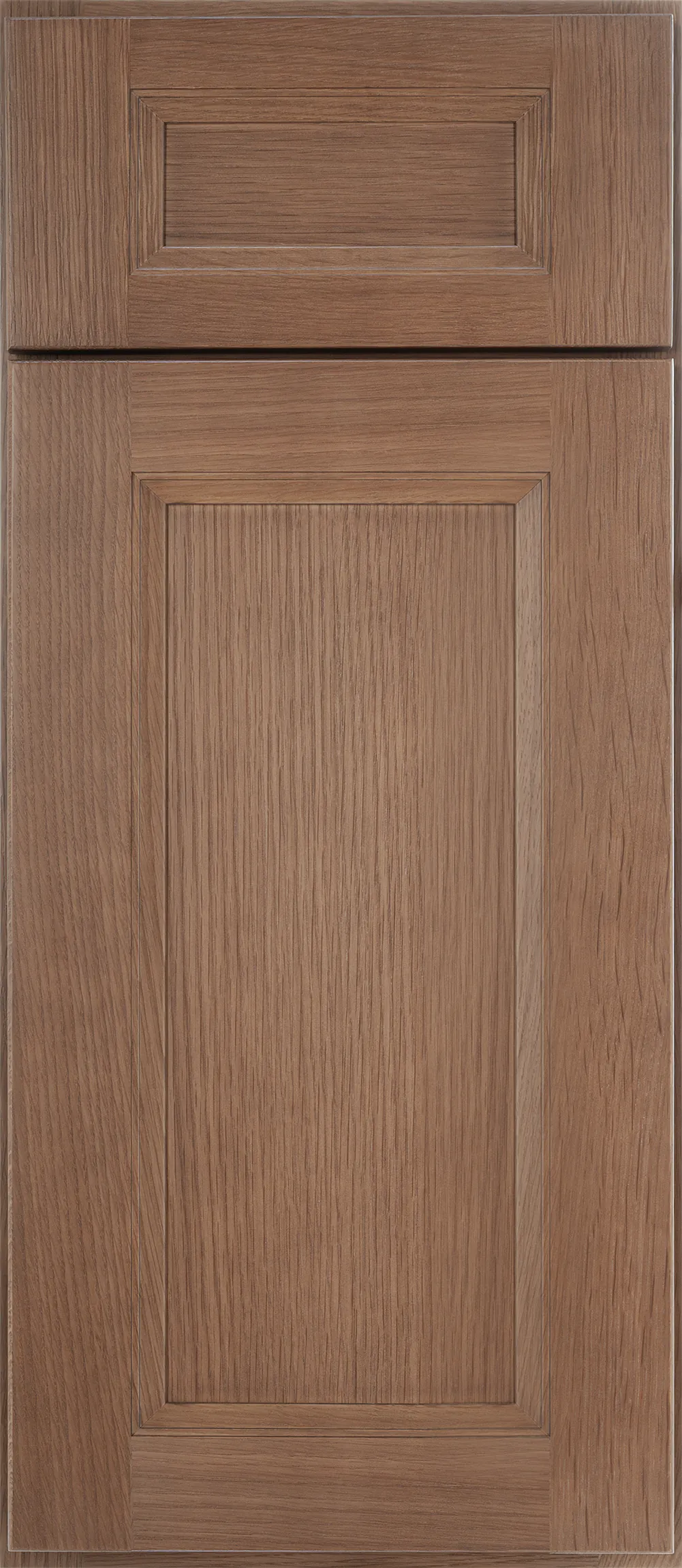 Bourbon Oak cabinet door with matching drawer front